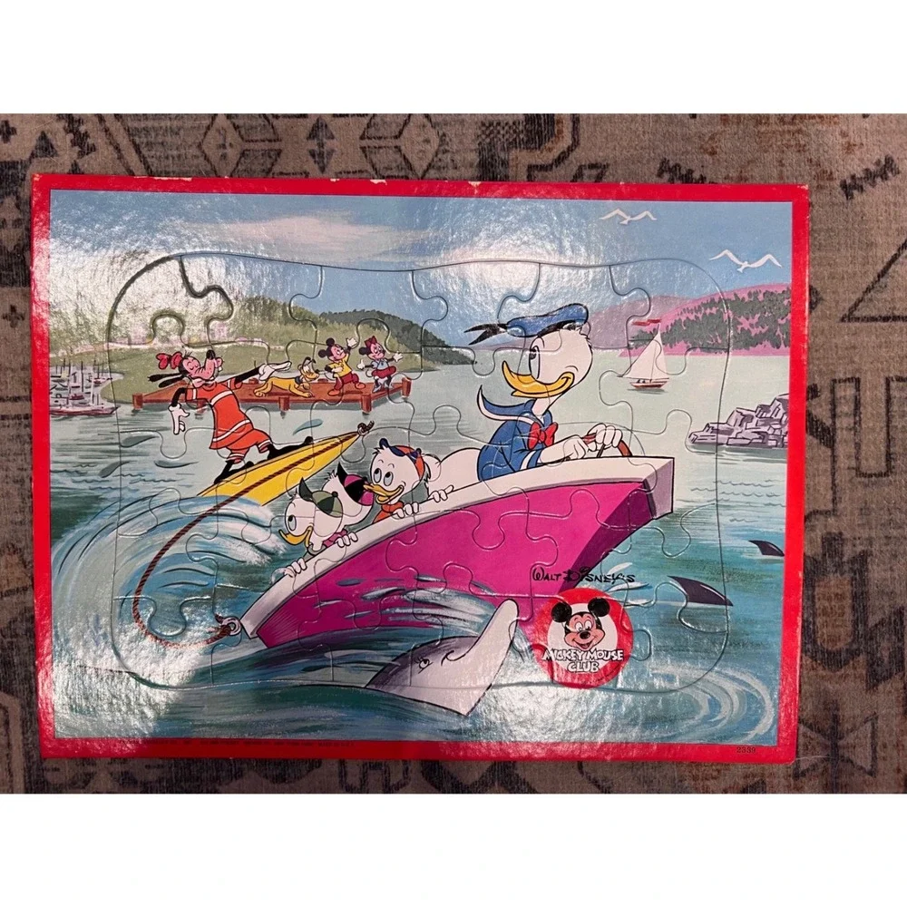 Jaymar Disney Mickey Mouse Clubhouse Donald Duck Boating & Parade Puzzles Lot